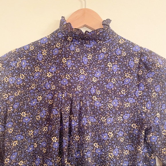 Frnch Long-sleeve Floral Ruffle Top. Size XS. EUC - Picture 4 of 11